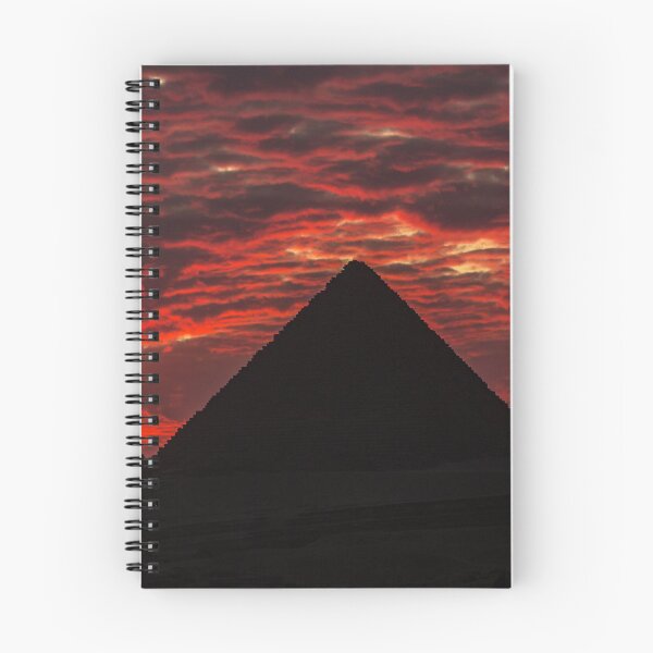 Item preview, Dramatic sunset behind one of the 3 great Pyramids in Cairo - Egypt designed and sold by MichielTon.