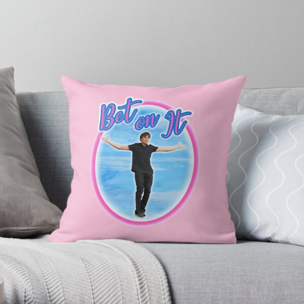 Bet on It Troy Bolton Zac Efron in High School Musical Throw Pillow