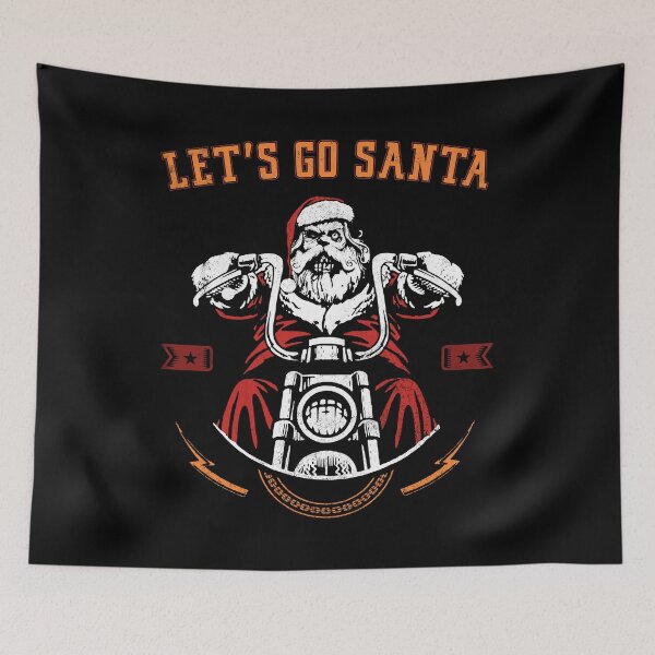 Item preview, Biker Santa Claus I Santa Claus on Motorcycle designed and sold by ChrisFeil.