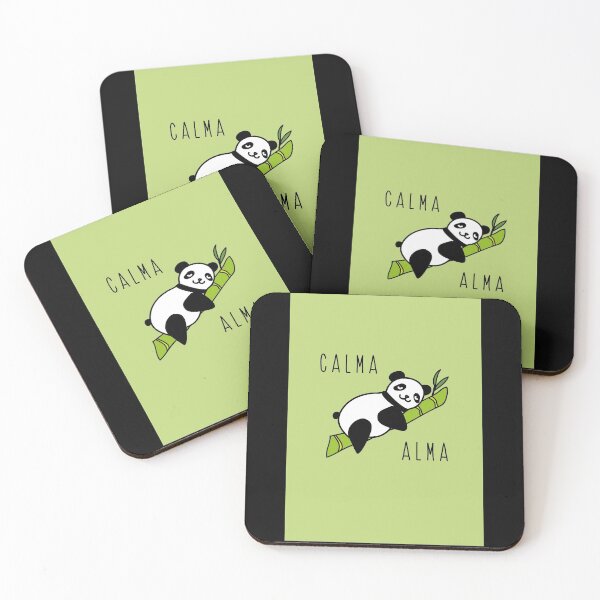 Panda Calm and Soul Coasters (Set of 4)