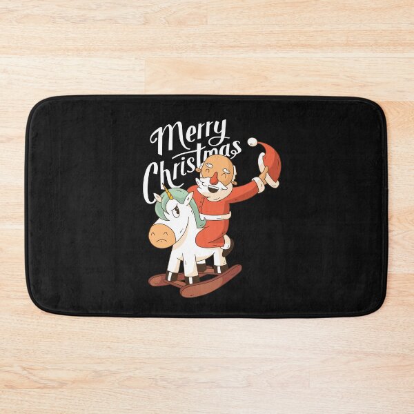 Item preview, Funny Merry Christmas Santa Claus rocks on Unicorn rodeo, Yeehaw! designed and sold by BigLoro.