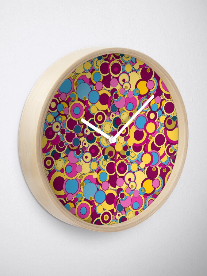 Thumbnail 2 of 4, Clock, Peter Max Bubbles designed and sold by jeastphoto.