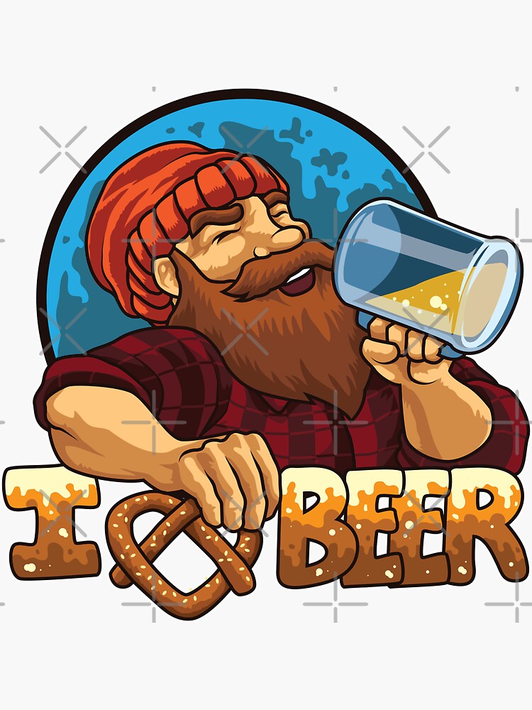 "I Love Beer Brewery Brew Alcohol" Sticker for Sale by anziehend