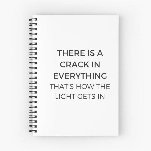 Item preview, There is a crack in everything, that is how the light gets in inspirational quote designed and sold by Inspirationmotivation.
