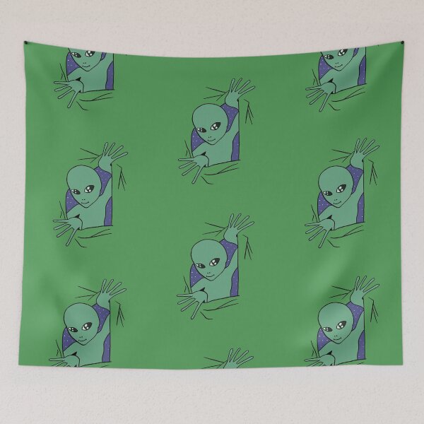 Item preview, Alien Looking Through Fabric designed and sold by isstgeschichte.
