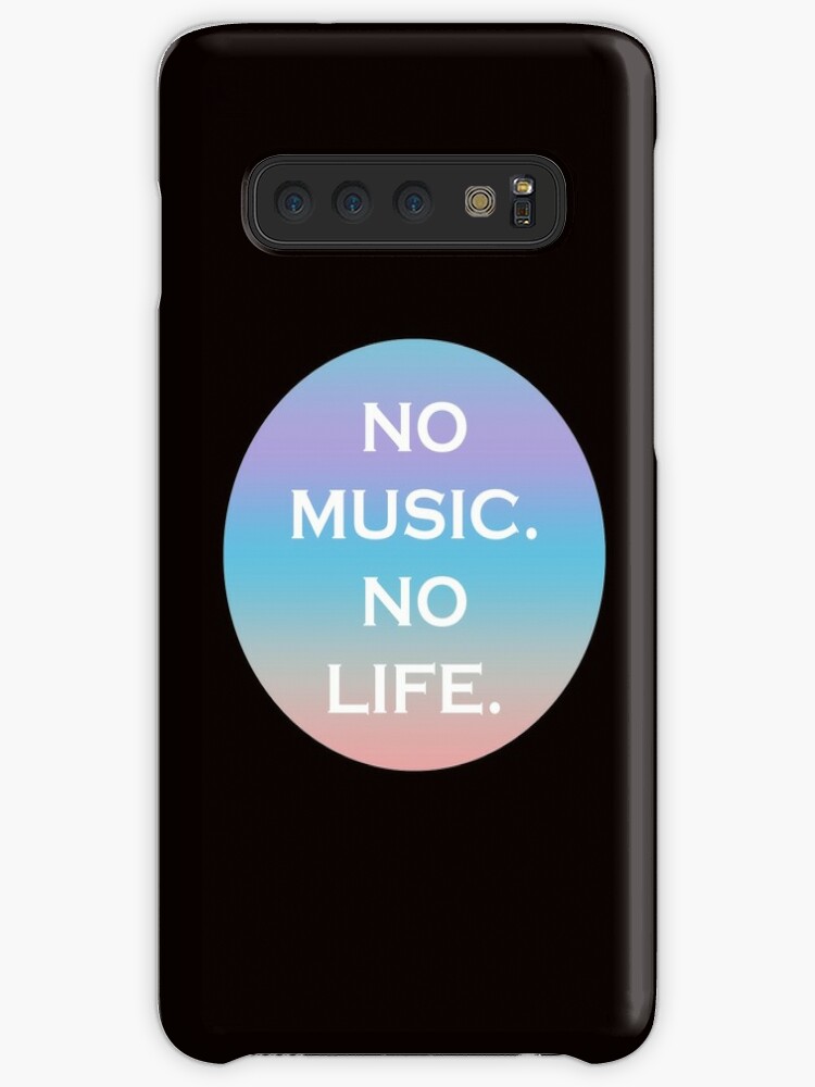 No Music No Life Sticker Case Skin For Samsung Galaxy By Zgholson10 Redbubble
