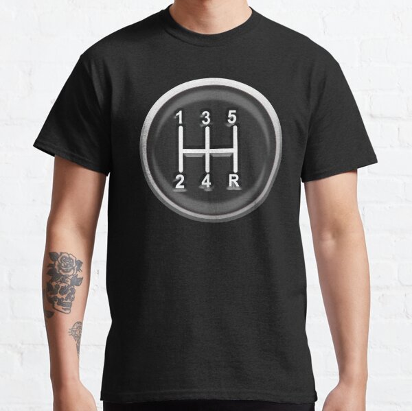 Gear Knob. Gear shift. Knob, Stick, Shift, Car, Cars, Motorsport, Motoring, Race, Racing. Classic T-Shirt