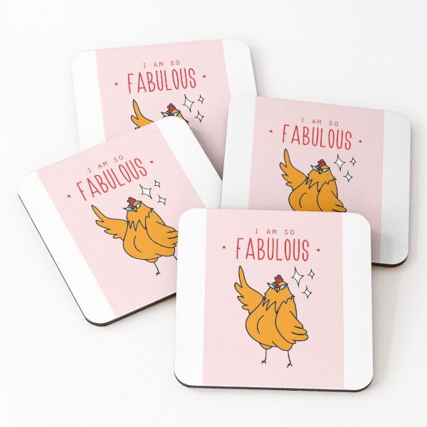 Fabulous Hen Coasters (Set of 4)