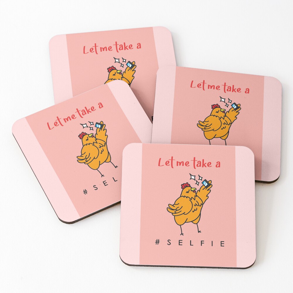 Selfie Hen Coasters (Set of 4)