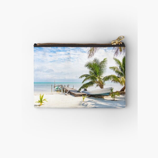Item preview, Stranded boat on a tropical caribbean beach - Belize designed and sold by MichielTon.