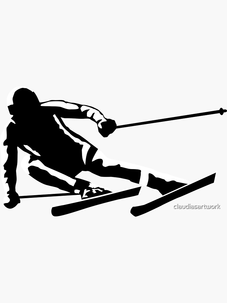 Sticker Ski silhouette 