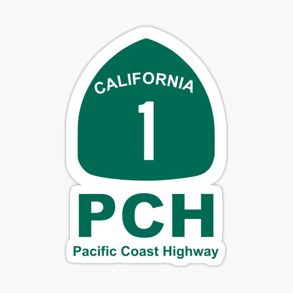 PCH - Pacific Coast Highway No 1 Sticker