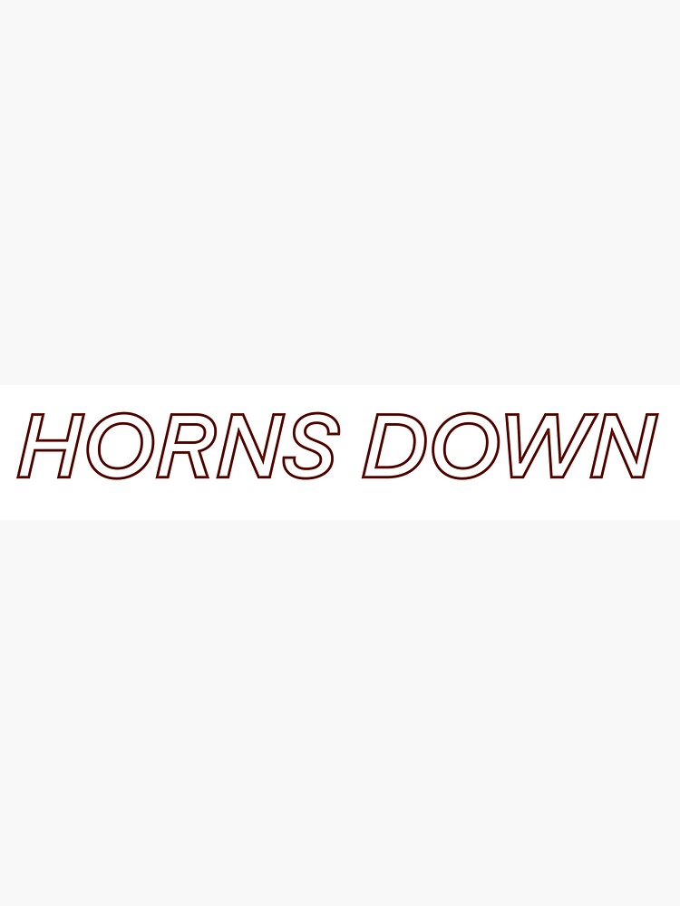 "horns down sticker" Sticker for Sale by katieparnell1 Redbubble