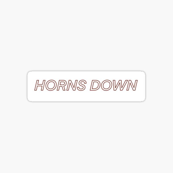 "horns down sticker" Sticker for Sale by katieparnell1 Redbubble