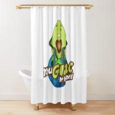 You Guac My World Emoji JoyPixels in Love Avocado saying Shower Curtain
