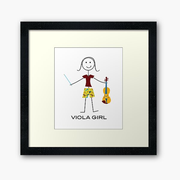 Funny Womens Viola Girl Framed Art Print