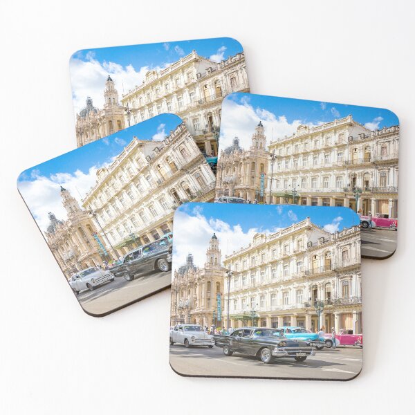 Item preview, Oldtimer cars drive through the bustling streets of Havana in Cuba designed and sold by MichielTon.