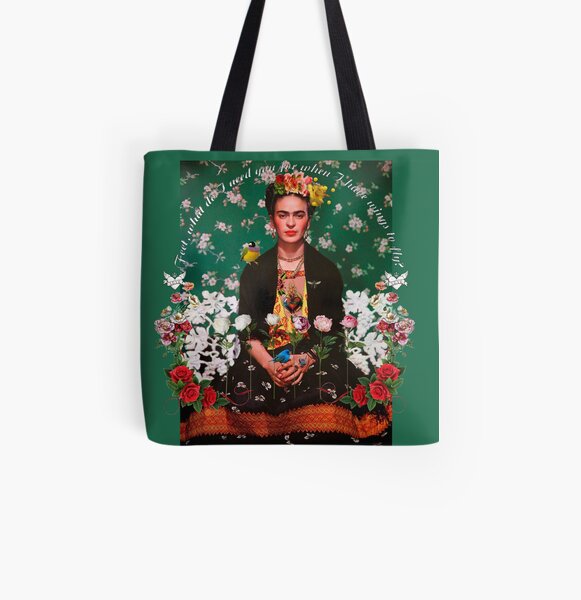 Wings to Fly Frida Kahlo All Over Print Tote Bag