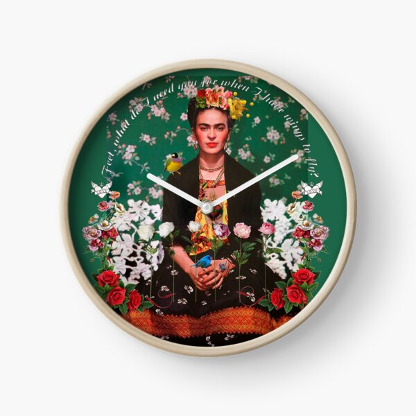 Wings to Fly Frida Kahlo Clock