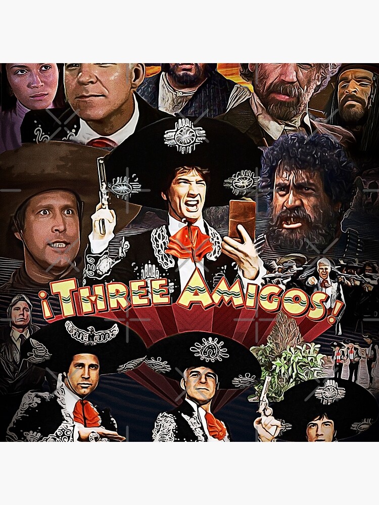 CHEVY CHASE , STEVE MARTIN and MARTIN SHORT in THREE AMIGOS -1986-. Greeting  Card by Album