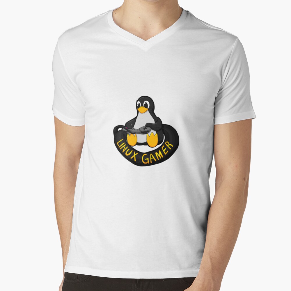 Linux Gamer V-Neck T-Shirt