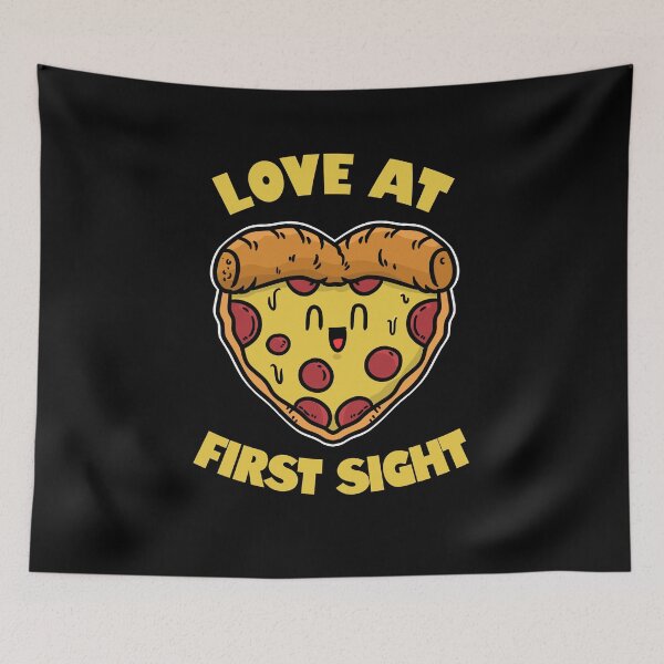 Item preview, Love at first sight for pizza I love pizza designed and sold by ChrisFeil.