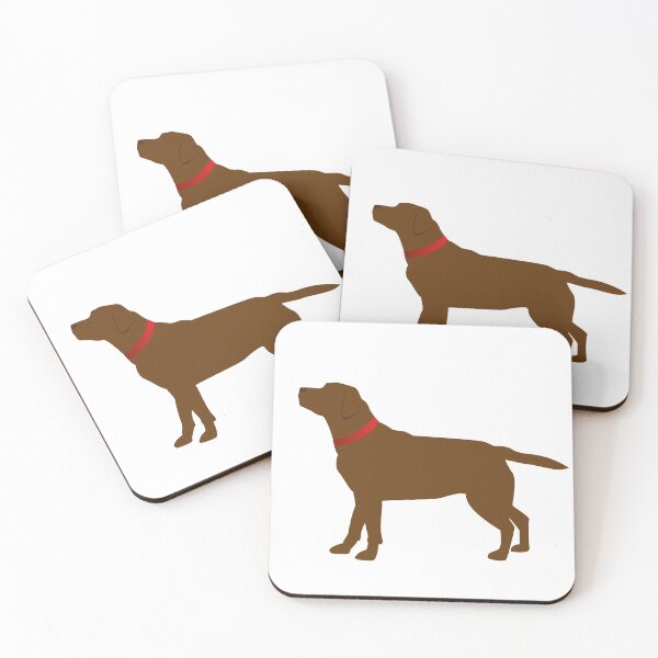 Item preview, Chocolate Labrador Red Collar designed and sold by polkadotjelly.