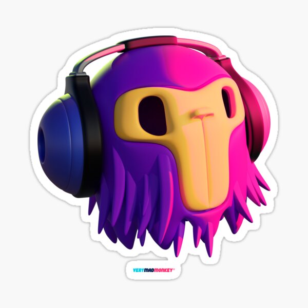 Dj Monkey by Fran Ferriz Pegatina