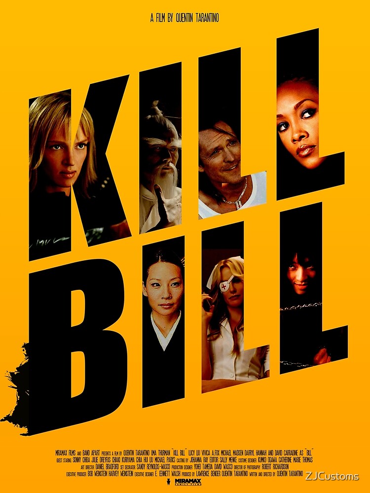 Kill Bill Movie Poster Greeting Card By Zjcustoms Redbubble