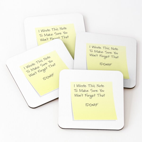 Item preview, IDGAF Sticky Note designed and sold by Tea-V-Popcorn *.