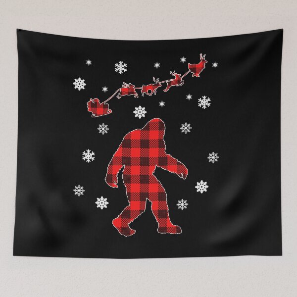 Item preview, Bigfoot Christmas Tee Plaid Santa Claus Merry Xmas Gifts designed and sold by MagicBoutique.