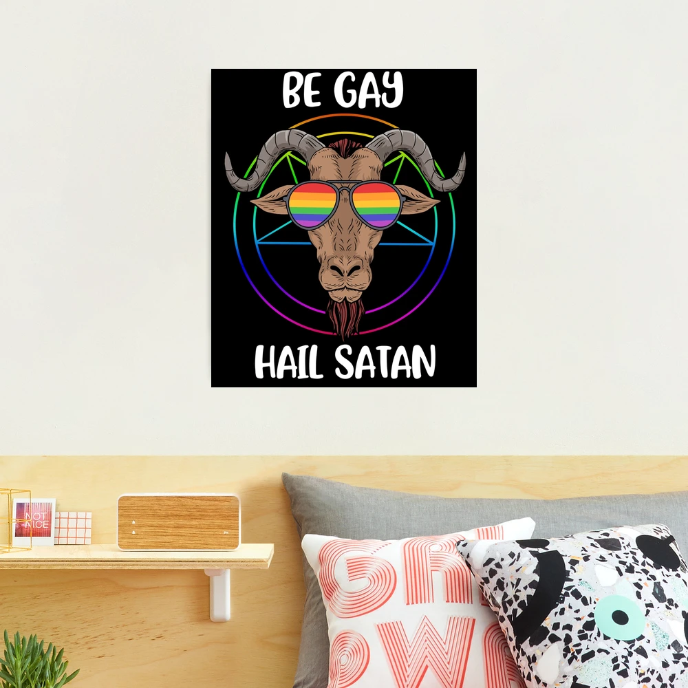 Satanism LGBT Satan Gay Pride Homosexual Gift Baphomet