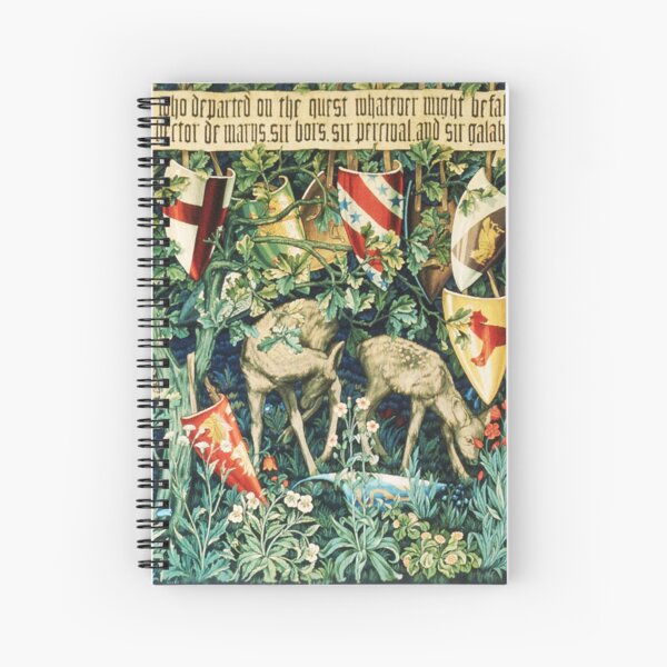 Item preview, Holy Grail Tapestry,Verdure with Deers,and Shields in Green Floral designed and sold by BulganLumini.