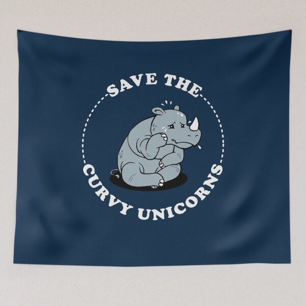Item preview, Save The Curvy Unicorns designed and sold by Yipptee Shirts.