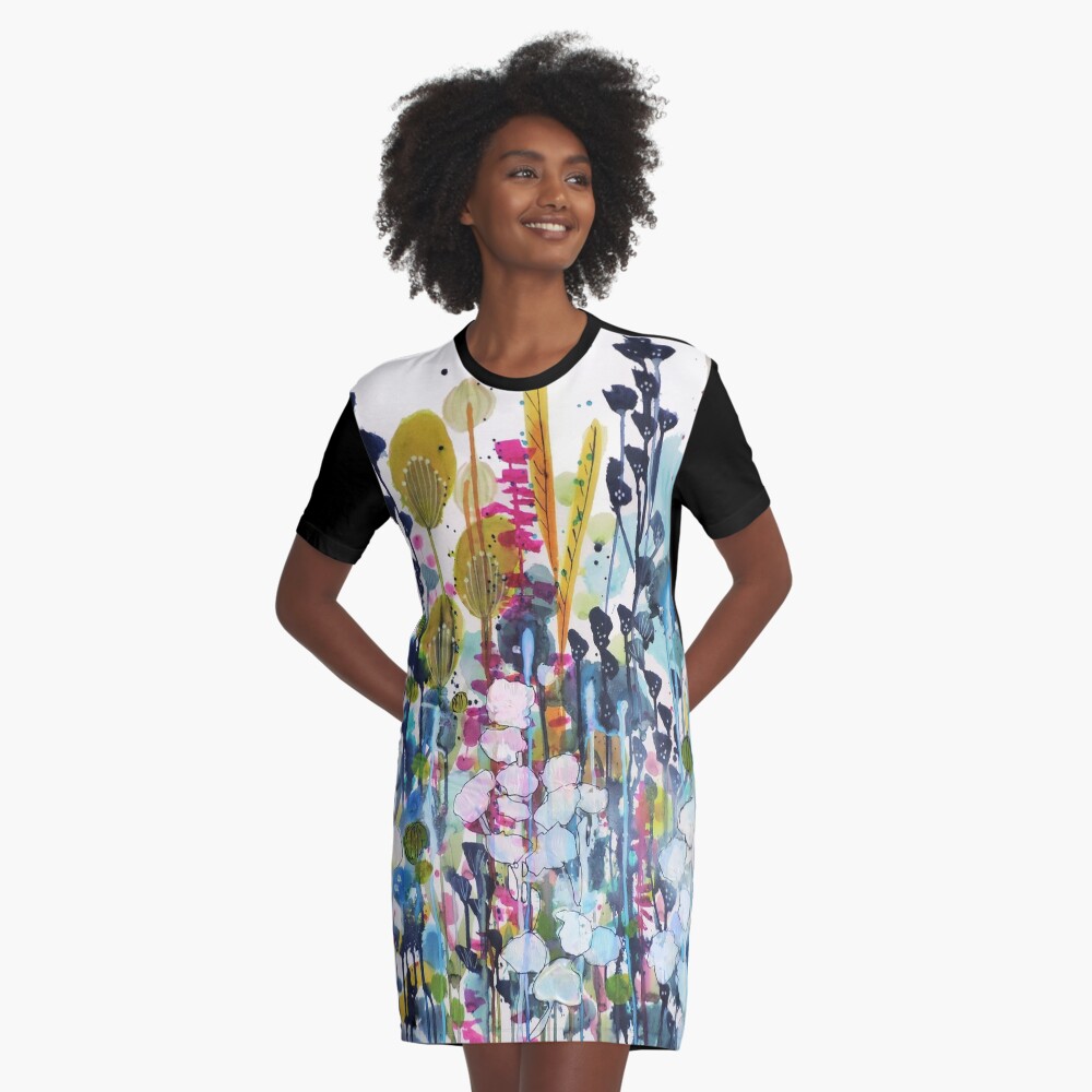 colorful side road Graphic T-Shirt Dress