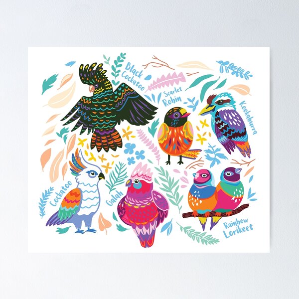 Item preview, Australian birds designed and sold by PenguinHouse.