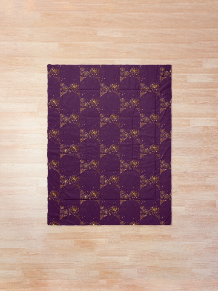 Purple Gold Comforter By Creakat Redbubble