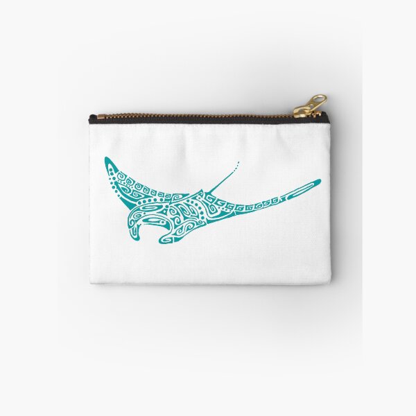 Item preview, Turquoise tattoo style manta ray designed and sold by Zamen.