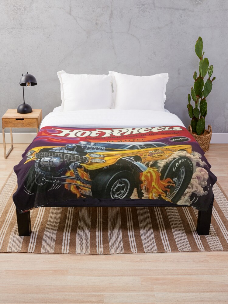 hot wheels throw blanket