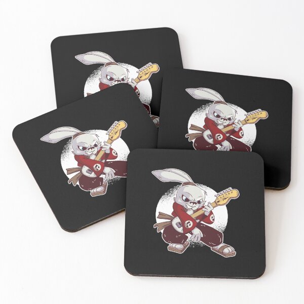 Item preview, samurai guitarist rabbit t-shirt designed and sold by pirminio.