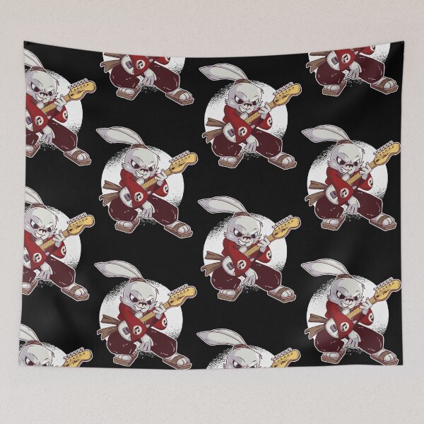 Item preview, samurai guitarist rabbit t-shirt designed and sold by pirminio.