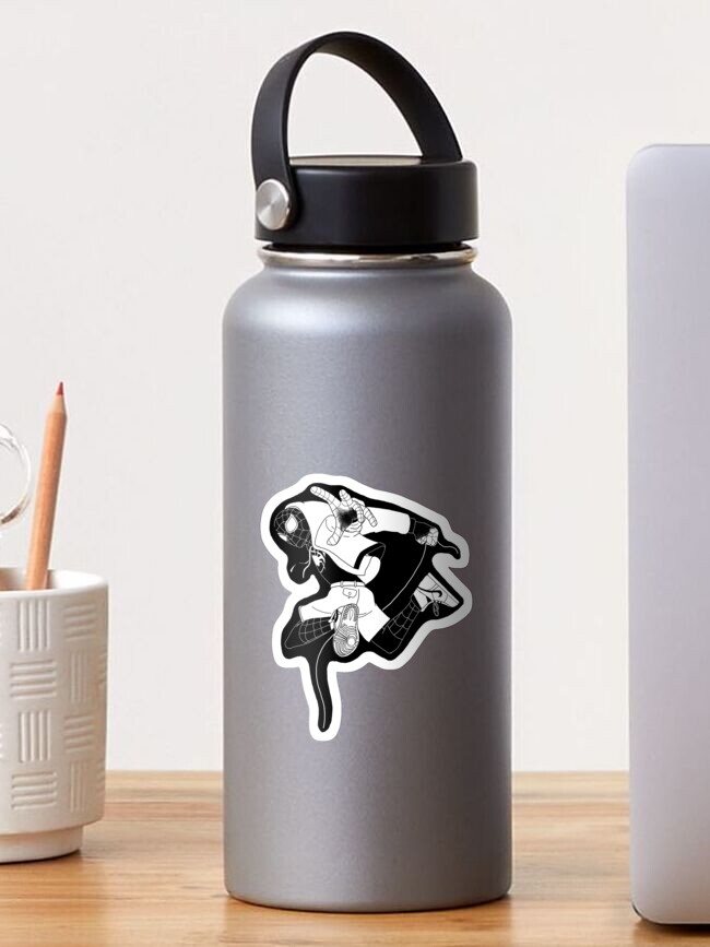 Spider-Man Swinging Black Stainless Steel Water Bottle