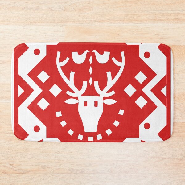 Item preview, Nordic Style Holiday Reindeer Red designed and sold by Pixelchicken.