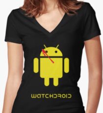 Watchdroid Women's Fitted V-Neck T-Shirt