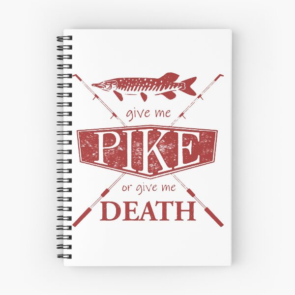 Item preview, Fishing T-Shirt Give Me Pike or Give Me Death - Red designed and sold by plaidshirtdesig.