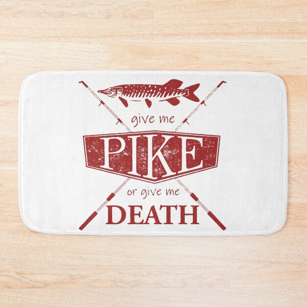 Item preview, Fishing T-Shirt Give Me Pike or Give Me Death - Red designed and sold by plaidshirtdesig.