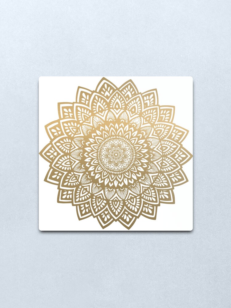 Alternate view of Mandala gold Metal Print