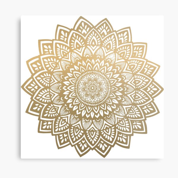 Mandala gold Metal Print