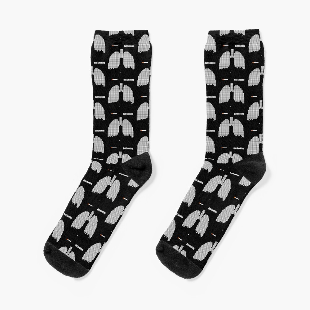 "Quit Smoking Minimalist Pixel" Socks for Sale by frigamribe88 Redbubble