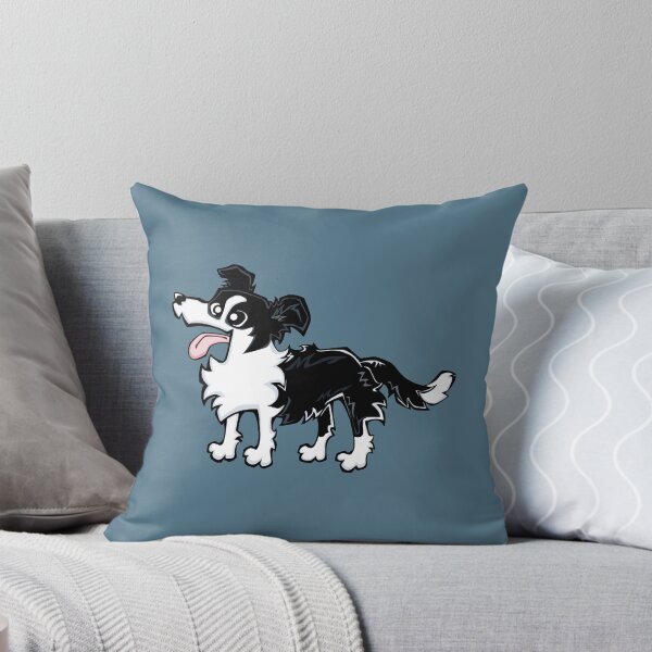 Item preview, Border Collie - Black and White (Full Body) BLUE BG designed and sold by TheChicken.